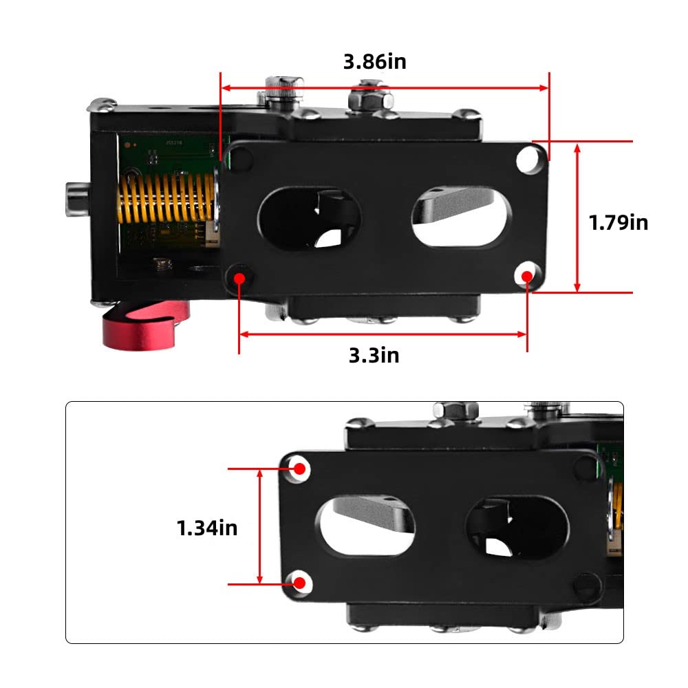 CNRAQR PC Racing Game USB Handbrake for 16Bit SIM for Racing Games, Compatible with Logitech G27 G29 G920 G923 T500 T300 Simulate Linear Handbrake Realize Switch Control（With Fixing Clip and Plate