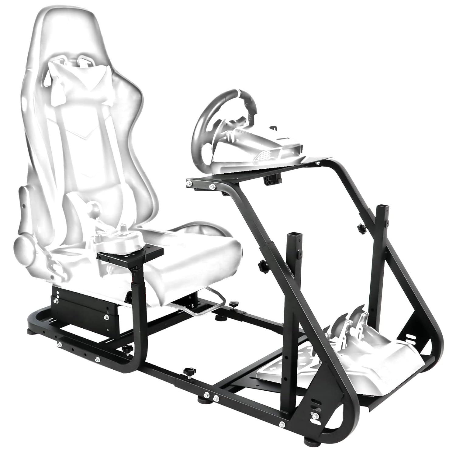 Dardoo Gaming Simulator Cockpit Frame Fits All Logitech G923 G29 G920, Thrustmaster Wheels Racing Wheel Stand Compatible with Xbox One, PS4, PC, Not Included Steering Wheel, Pedal, handbrake and seat