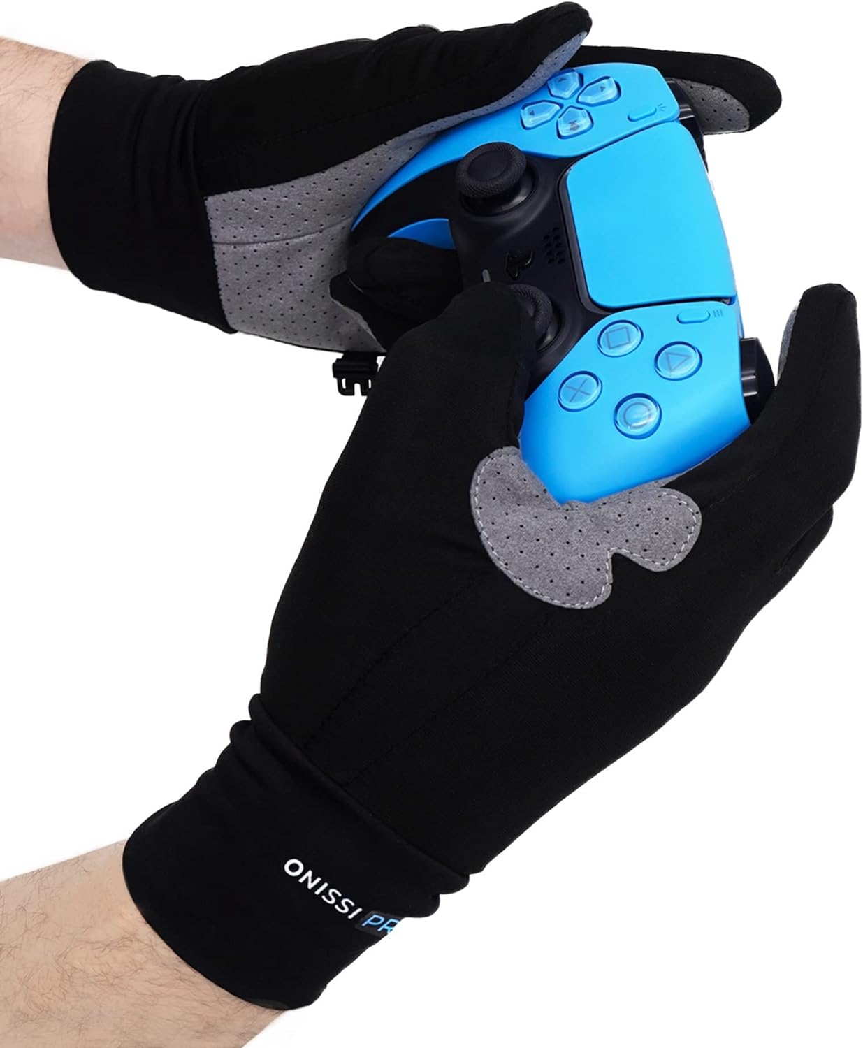 ONISSI Pro Gaming Gloves for Sweaty Hands|Sim Racing Gloves|Full Finger Gamer Gloves for PS4/Xbox/Computer/PC/VR/Sim Racer