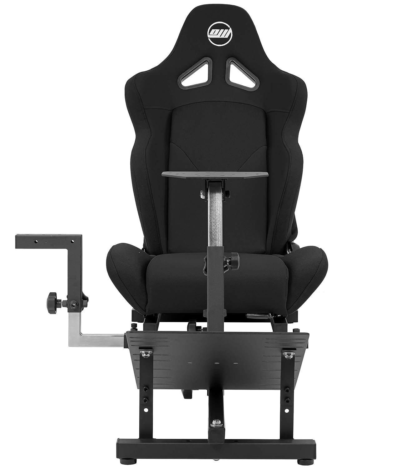 OpenWheeler GEN3 Racing Wheel Simulator Stand Cockpit Black on Black | Fits All Logitech G923 | G29 | G920 | Thrustmaster | Fanatec Wheels | Compatible with Xbox One, PS4, PC Platforms