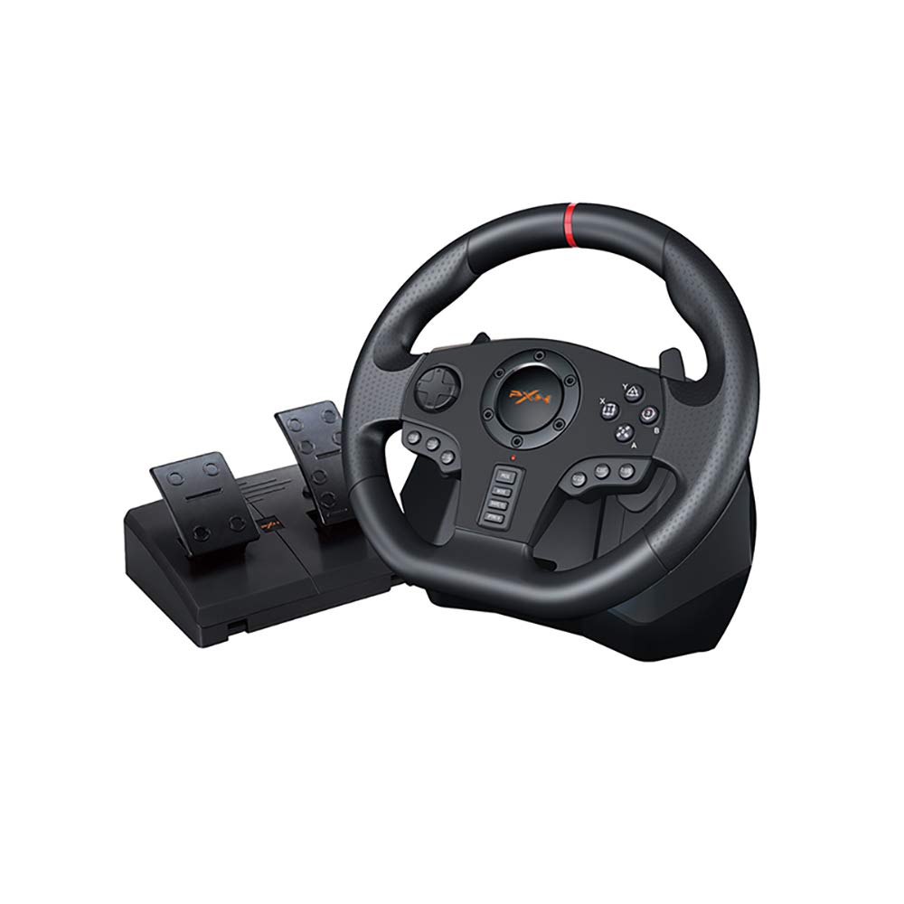 PXN PC Racing Wheel, V900 Universal Usb Car Sim 270/900 Degree Race Steering Wheel with Pedals for Xbox One, Xbox Series X/S, PS3, PS4, Switch, Android TV (Used - Like New)