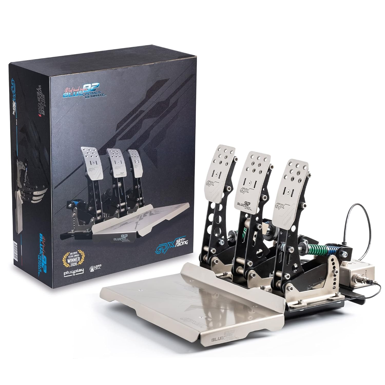 Sim Racing Professionals Aluminum Pedals, Aluminum and steel internal mechanism, E-Sport equipments, Fully compatible with all PC