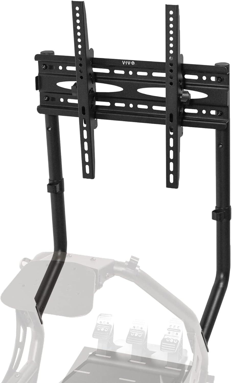 VIVO TV Mount Designed for STAND-RACE1B Racing Simulator Cockpit, Single Monitor Stand for Gaming, Fits 32 to 50 inch Screens, Up to 400x400 VESA, Black, STAND-RACE1TV