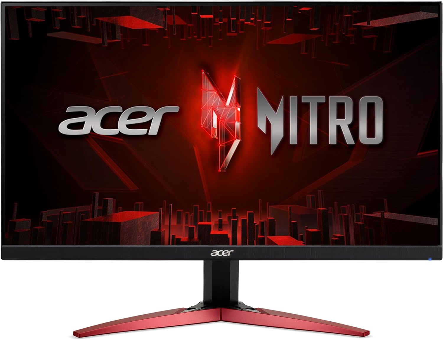 Acer Nitro KG241Y Sbiip 23.8” Full HD (1920 x 1080) VA Gaming Monitor | AMD FreeSync Premium Technology | 165Hz Refresh Rate | 1ms (VRB) | ZeroFrame Design | 1 x Display Port 1.2  2 x HDMI 2.0,Black