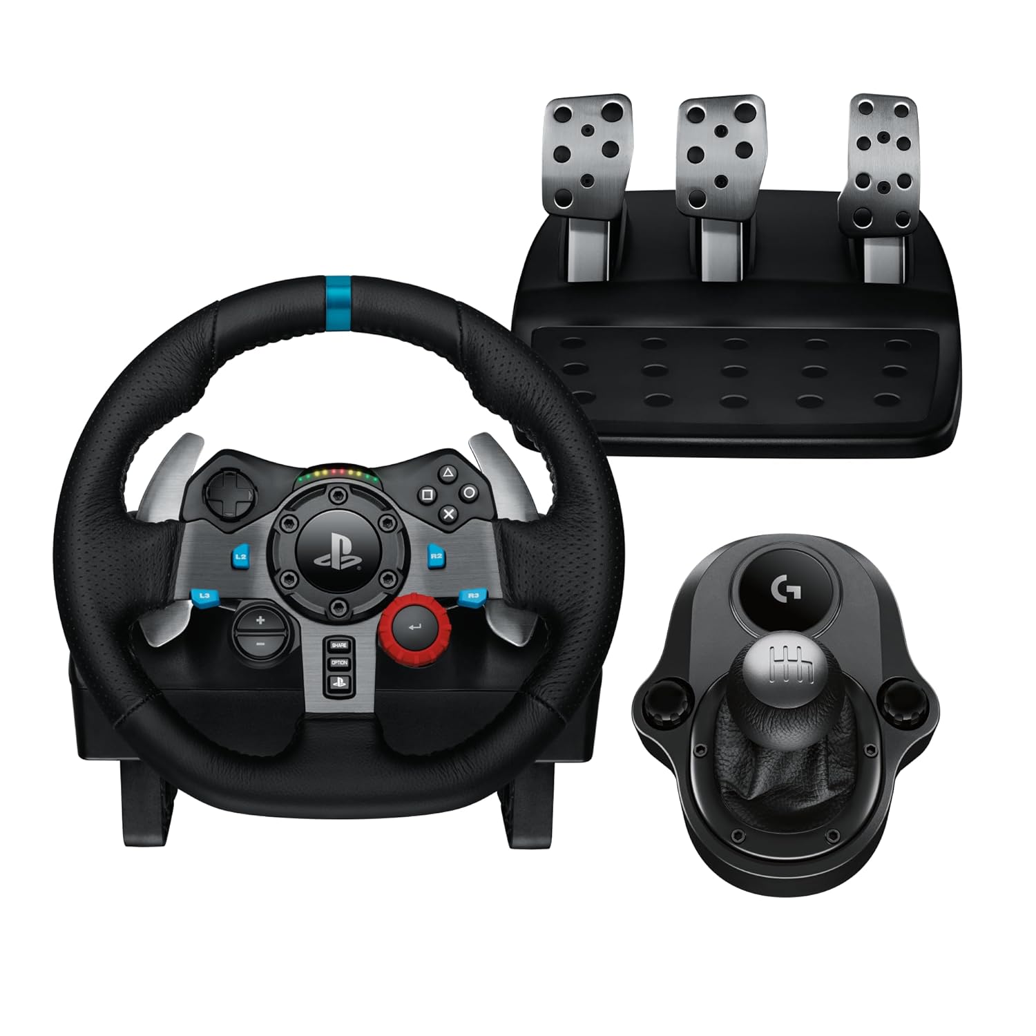 Logitech G920 Driving Force Racing Wheel and Pedals, Force Feedback + Logitech G Driving Force Shifter - Xbox Series X|S, Xbox One and PC, Mac - Black