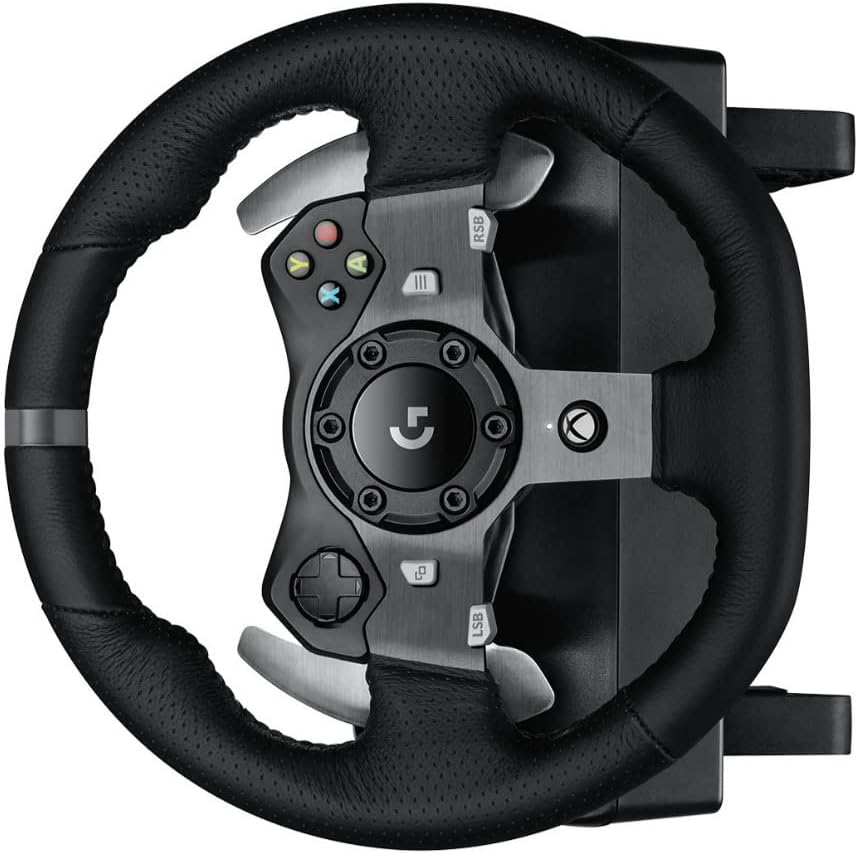 logitech G920 Dual-motor Feedback Driving Force USB Racing Wheel with Responsive Pedals for Xbox One (Renewed)