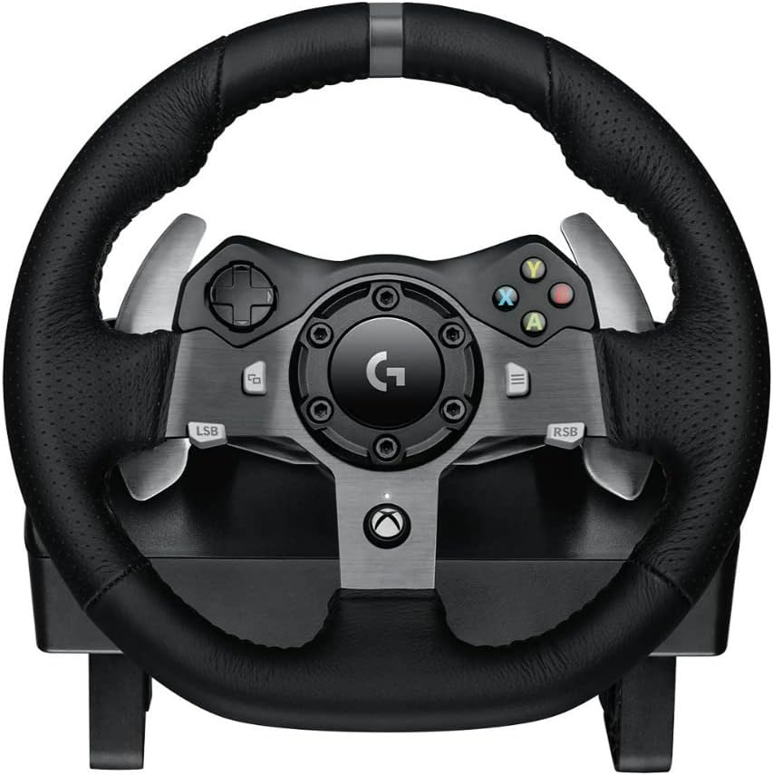 logitech G920 Dual-motor Feedback Driving Force USB Racing Wheel with Responsive Pedals for Xbox One (Renewed)