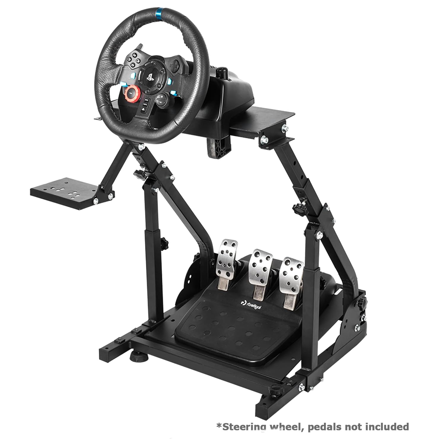 Minneer Foldable Reinforced Steering Racing Wheel Stand Fit for Logitech/Fanatec/Thrustmaster G29/G920/G923/T248/T300/TX Drive Gaming Simulator Cockpit Stable(Wheel, Pedals, Handbrake Not Included)