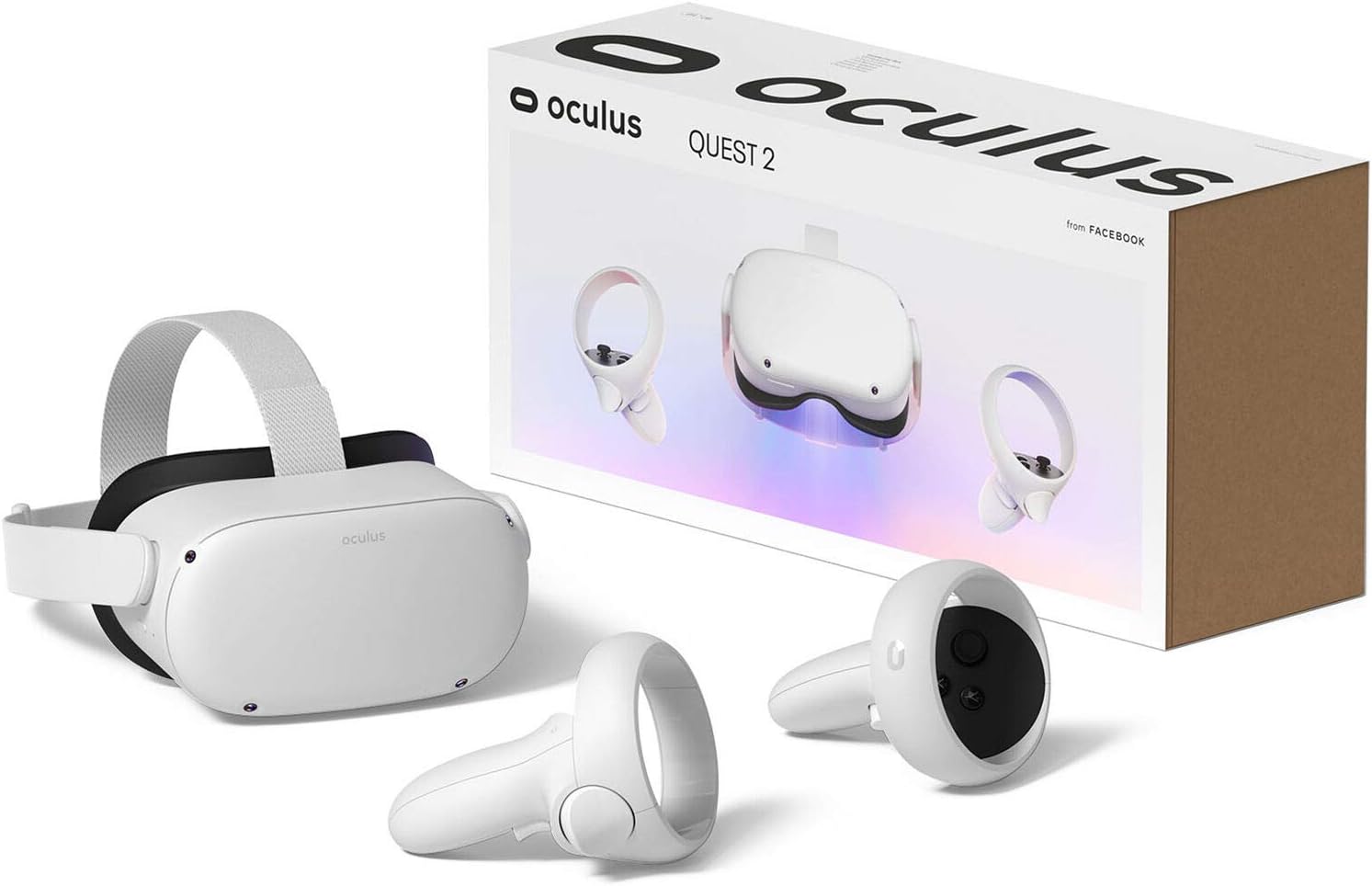 Oculus Newest Quest 2 VR Headset 128GB Holiday Set - Advanced All-in-One Virtual Reality Headset Cover Set, White