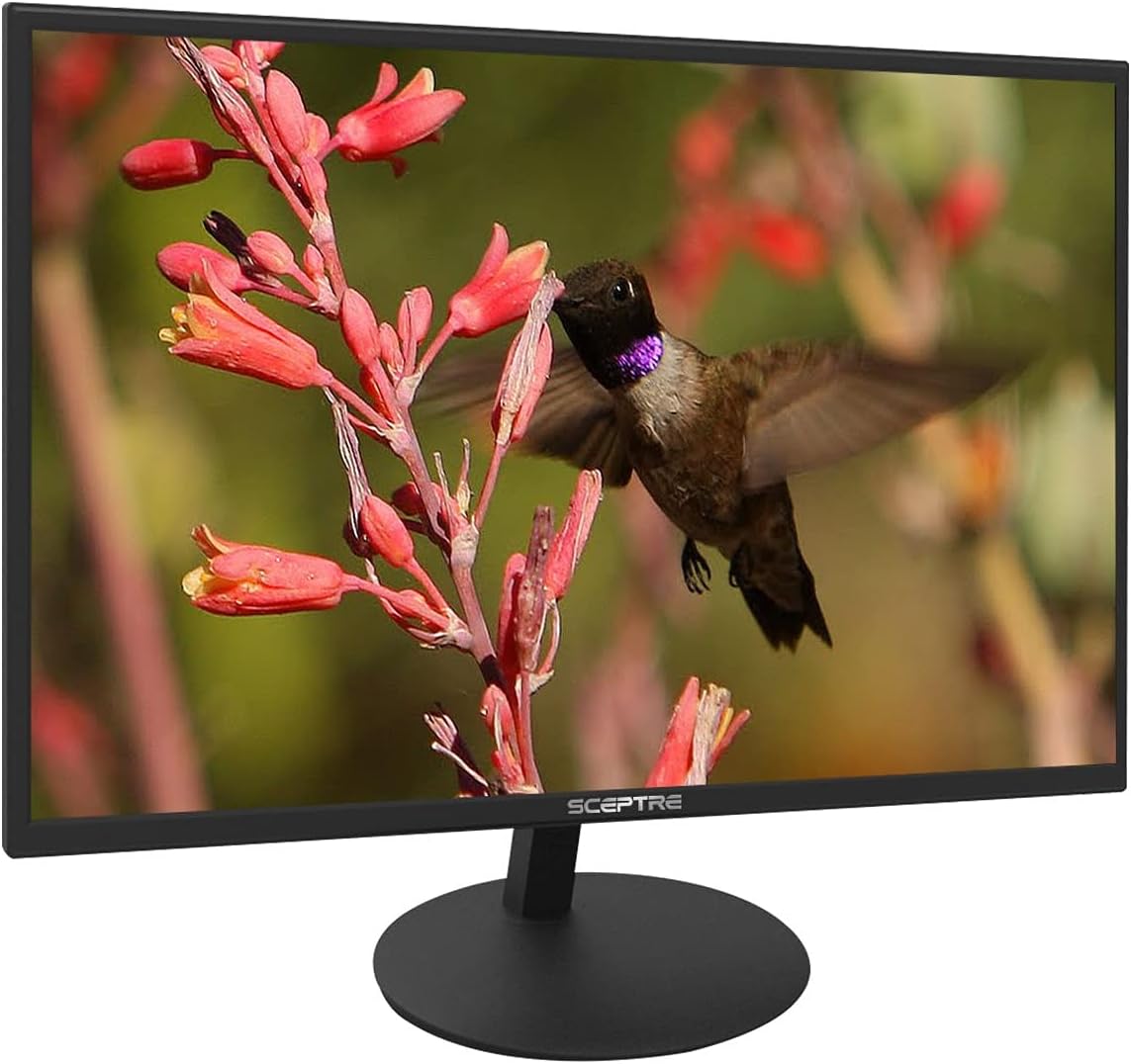 Sceptre 27-Inch FHD LED Gaming Monitor 75Hz 2X HDMI VGA Build-in Speakers, Ultra Slim Metal Black