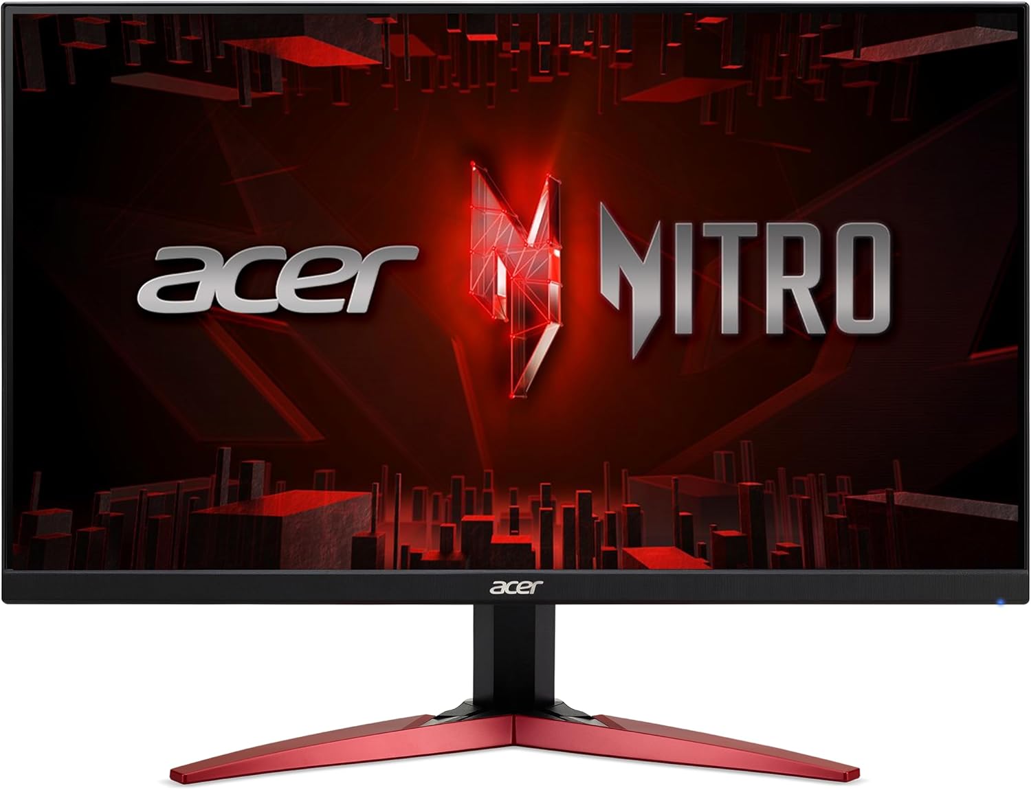 Acer Nitro 23.8 Full HD 1920 x 1080 PC Gaming IPS Monitor | AMD FreeSync Premium | 180Hz Refresh | Up to 0.5ms | HDR10 Support | 99% sRGB | 1 x Display Port 1.2  2 x HDMI 2.0 | KG241Y M3biip