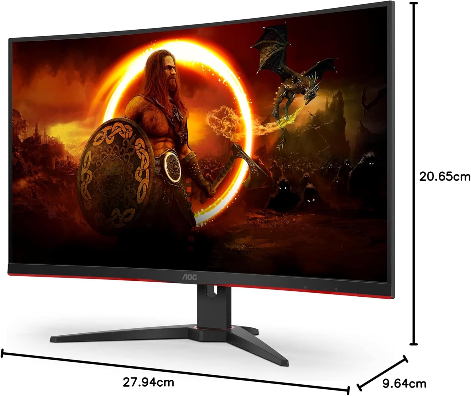 AOC 24G15N 24 Gaming Monitor, Full HD 1920x1080, 180Hz 1ms, 1x HDMI 2.0, 1x Display Port, Adaptive-Sync, 3-Sided Frameless, HDR Ready, Console Gaming Ready, 3-Year Zero-Bright-Dot