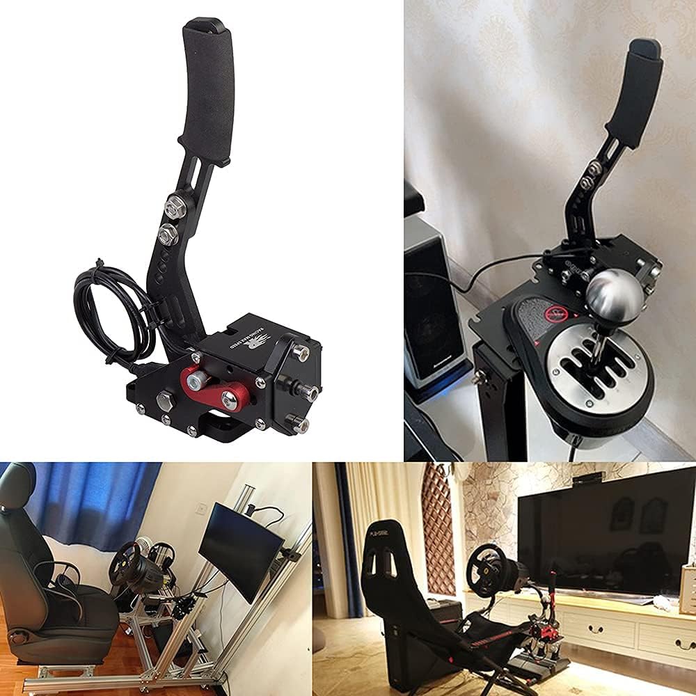 CNRAQR PC Racing Game USB Handbrake and Racing Simulator Shifter for G29 G27 G25 G920 with T300RS/GT 7+R