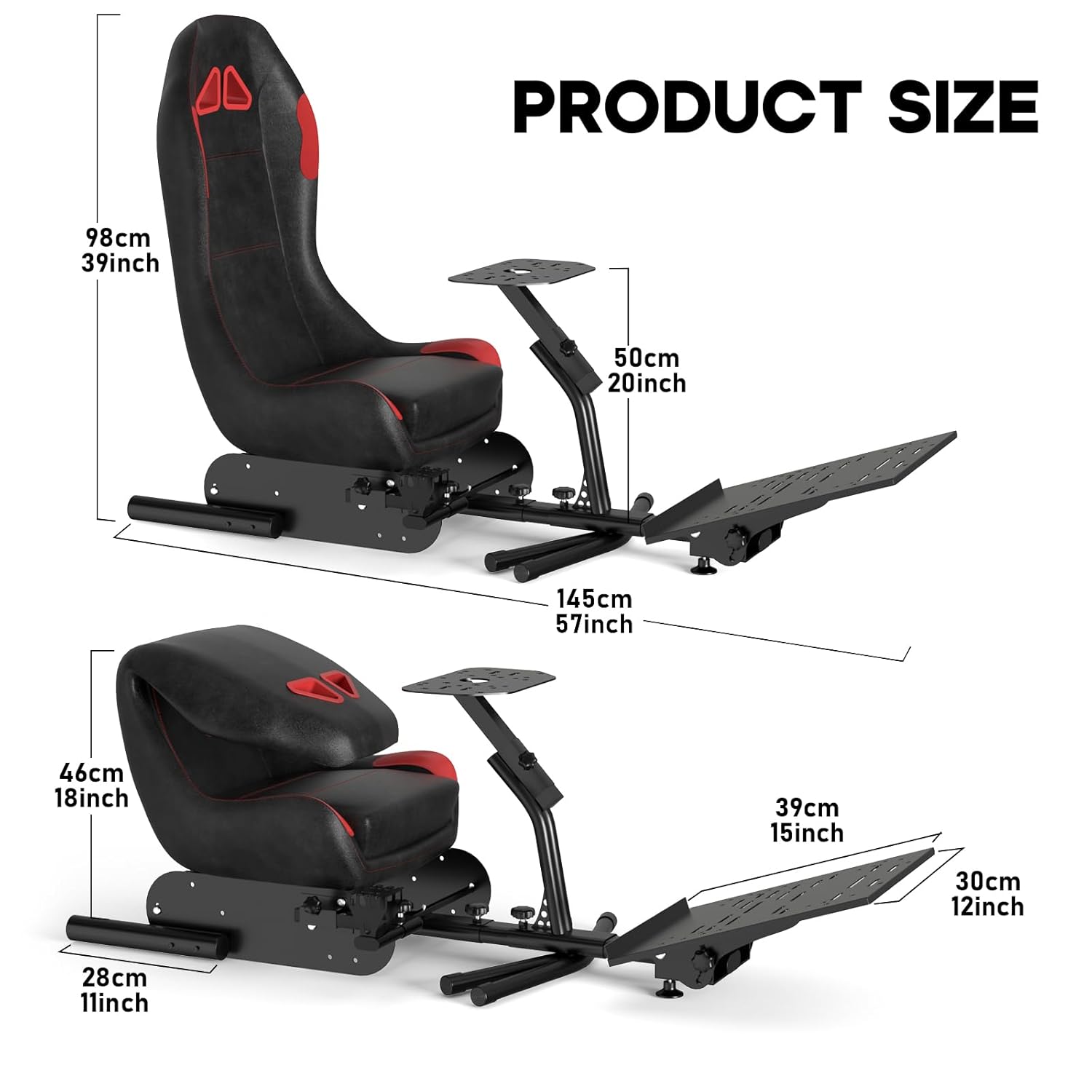 DIWANGUS Racing Simulator Cockpit Steering Wheel Stand with Seat Gaming Chair Sim Racing Cockpit for G29 G920 G923 G27 G25 T248X T248 T300RS T150 458 TX Xbox PS4 PS5 PC Accessories