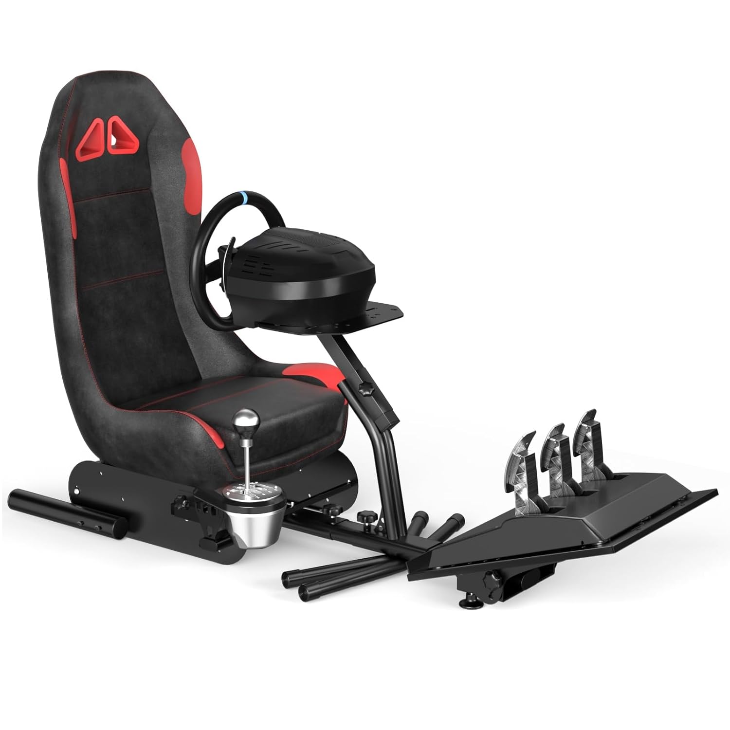 DIWANGUS Racing Simulator Cockpit Steering Wheel Stand with Seat Gaming Chair Sim Racing Cockpit for G29 G920 G923 G27 G25 T248X T248 T300RS T150 458 TX Xbox PS4 PS5 PC Accessories