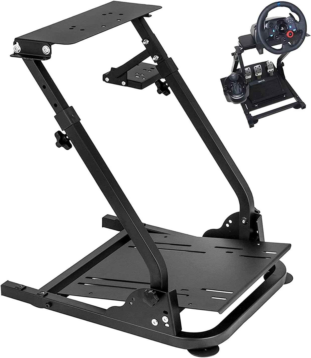 G920 Racing Wheel Stand Height Adjustable Racing Stand for Gaming,Driving Simulator Cockpit Compatible with Logitech G25, G27, G29, G920 Gaming Cockpit (Racing Steering Wheel Stand)