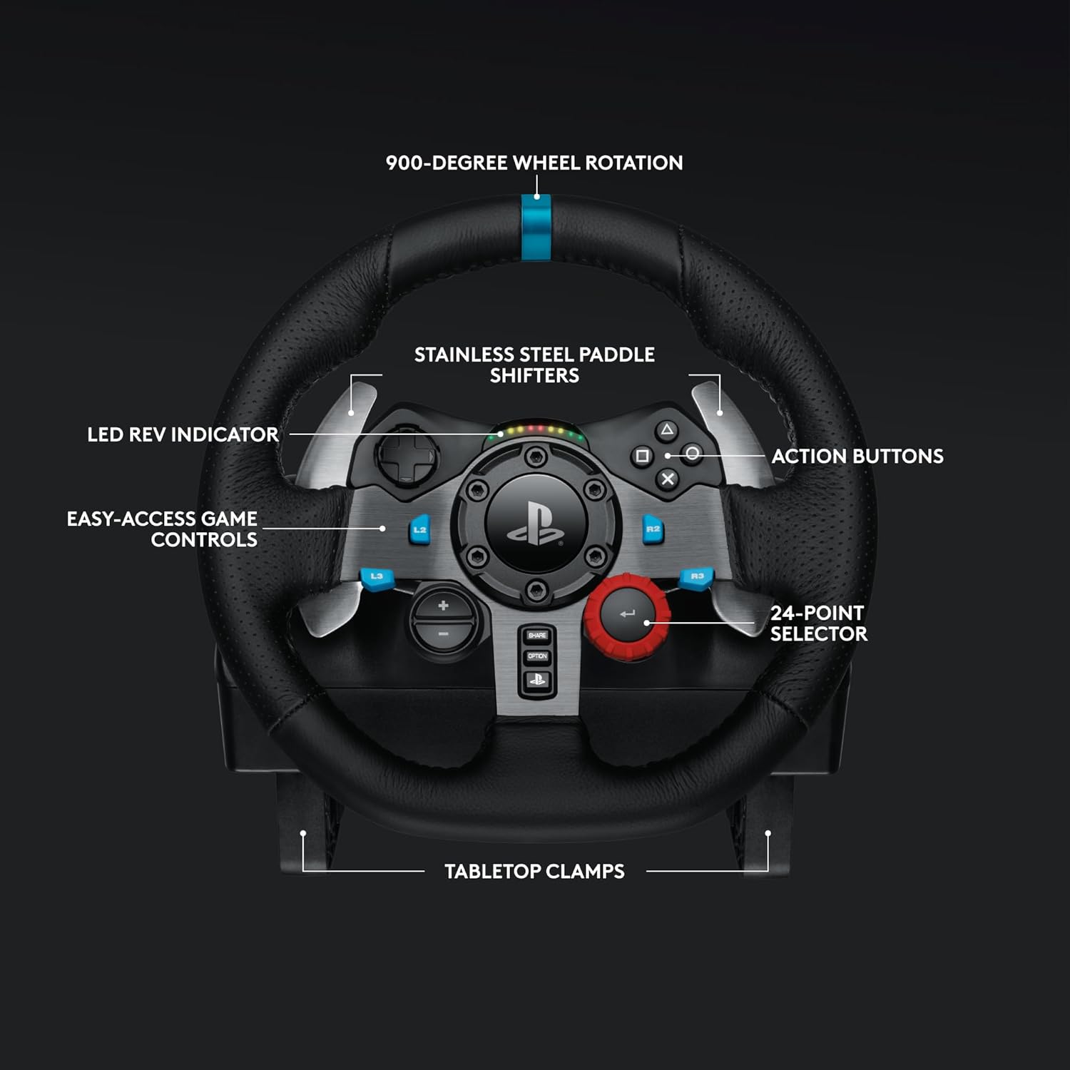 Logitech G920 Driving Force Racing Wheel and Pedals, Force Feedback + Logitech G Driving Force Shifter - Xbox Series X|S, Xbox One and PC, Mac - Black