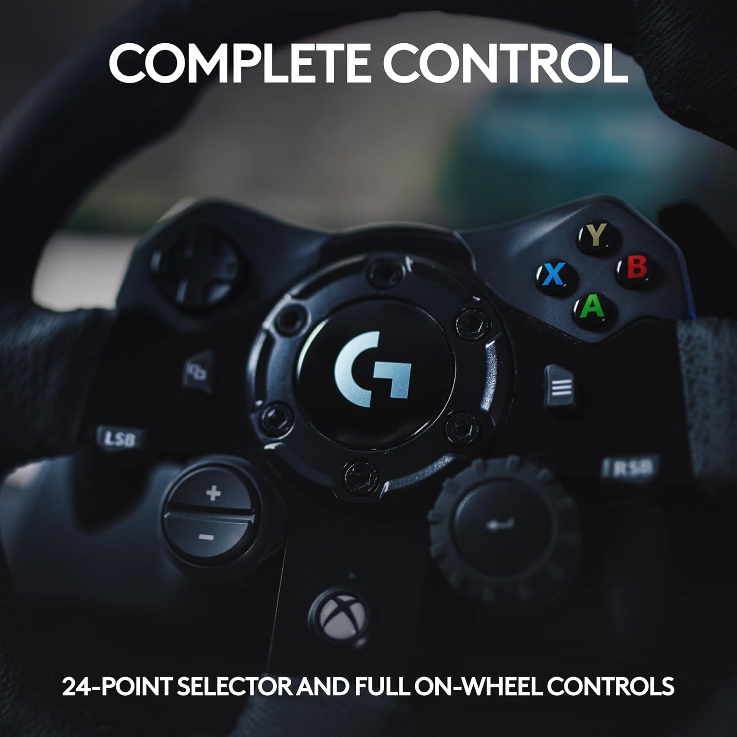 Logitech G923 Racing Wheel and Pedals, TRUEFORCE up to 1000 Hz Force Feedback, Responsive Driving Design, Dual Clutch Launch Control, Genuine Leather Wheel Cover, for PS5, PS4, PC, Mac - Black