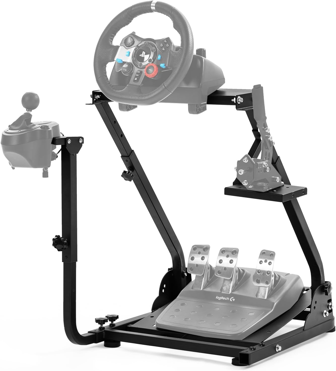 Marada G920 Racing Steering Wheel Stand Adjustable Driving Simulator Cockpit Fit for Thrustmaster T300RS,T500RS,Logitech G929, 923 Wheel  Pedals  Handbrake Purchase Separately