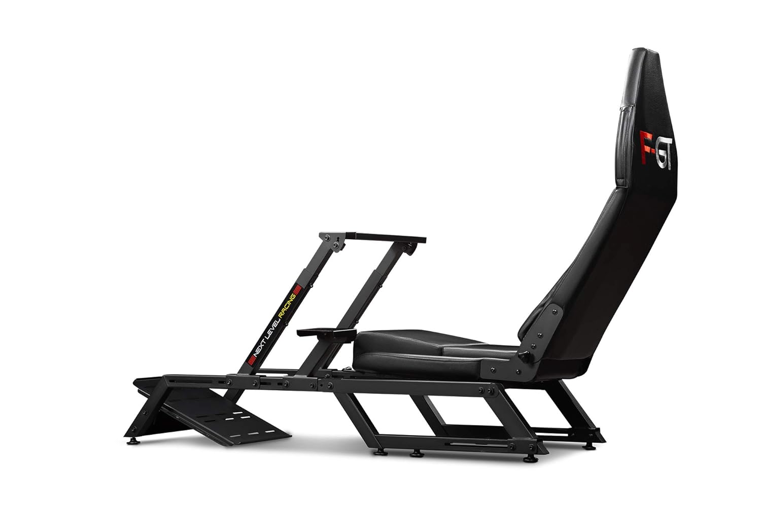 Next Level Racing F-GT Racing Simulator Cockpit. Formula and GT racing simulator cockpit compatible with Thrustmaster, Fanatec, Moza Racing on PC, Xbox and PS