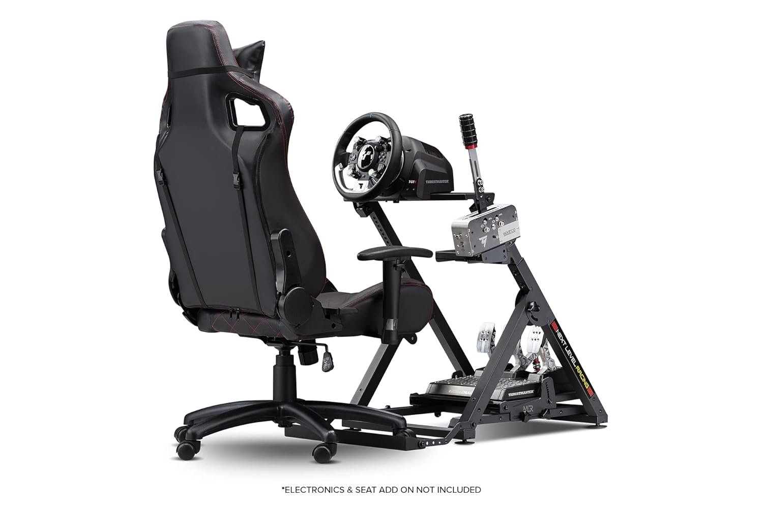 Next Level Racing Wheel Stand 2.0. Steering wheel stand for Thrustmaster, Fanatec, moza Racing on PC and video game consoles. Upgradeable to full cockpit with GTSeat add-on (not included)