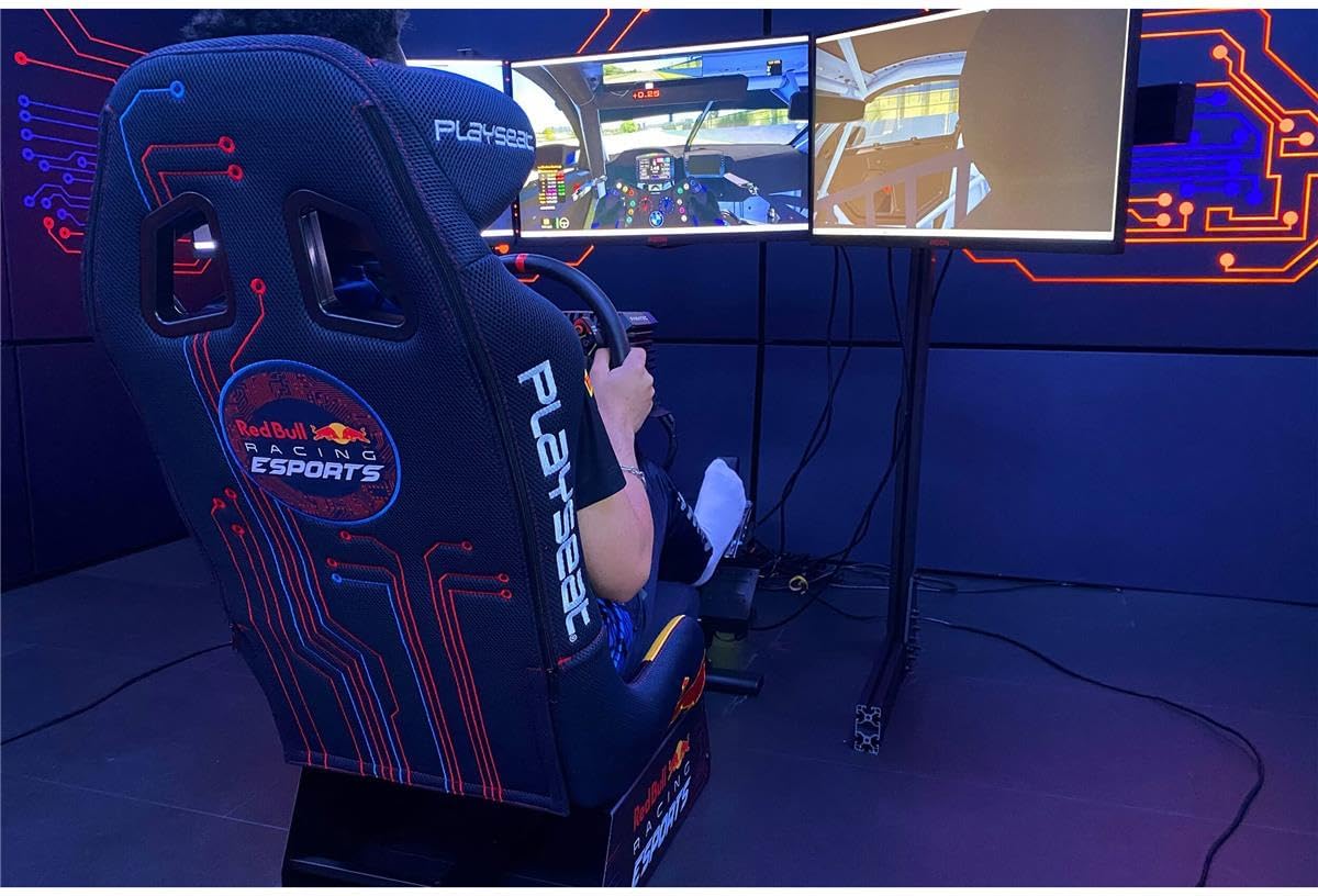 Playseat Evolution Pro Sim Racing Cockpit | Comfortable Racing Simulator Cockpit | Compatible with all Steering Wheels  Pedals on the Market | Supports PC  Console | Redbull Racing Esports edition