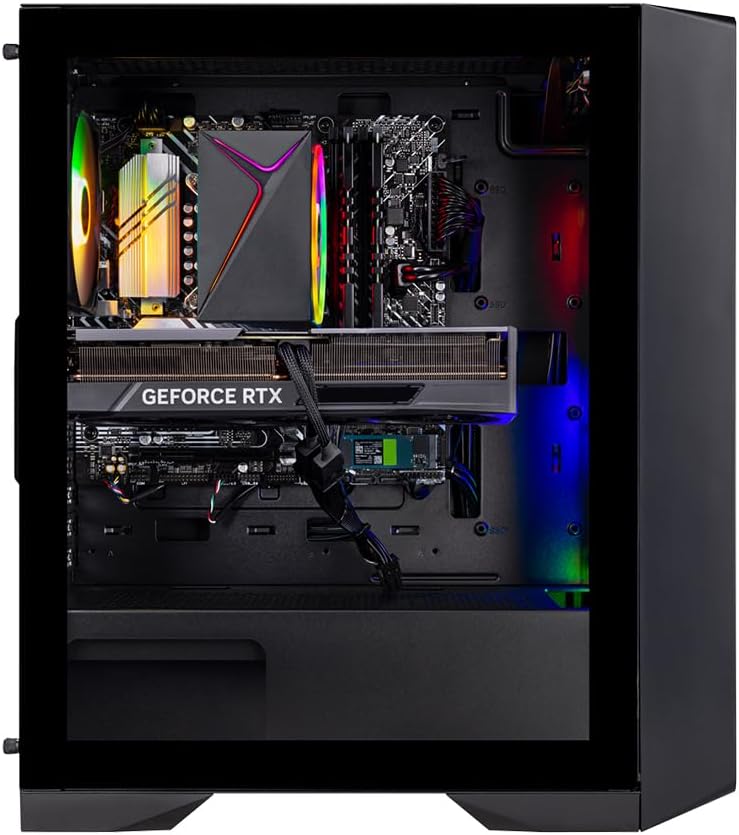 Skytech Gaming Nebula Gaming PC Desktop – Intel Core i5 13400F 2.5 GHz, NVIDIA RTX 4060, 1TB NVME SSD, 16GB DDR4 RAM 3200, 600W Gold PSU, 11AC Wi-Fi, Windows 11 Home 64-bit,Black