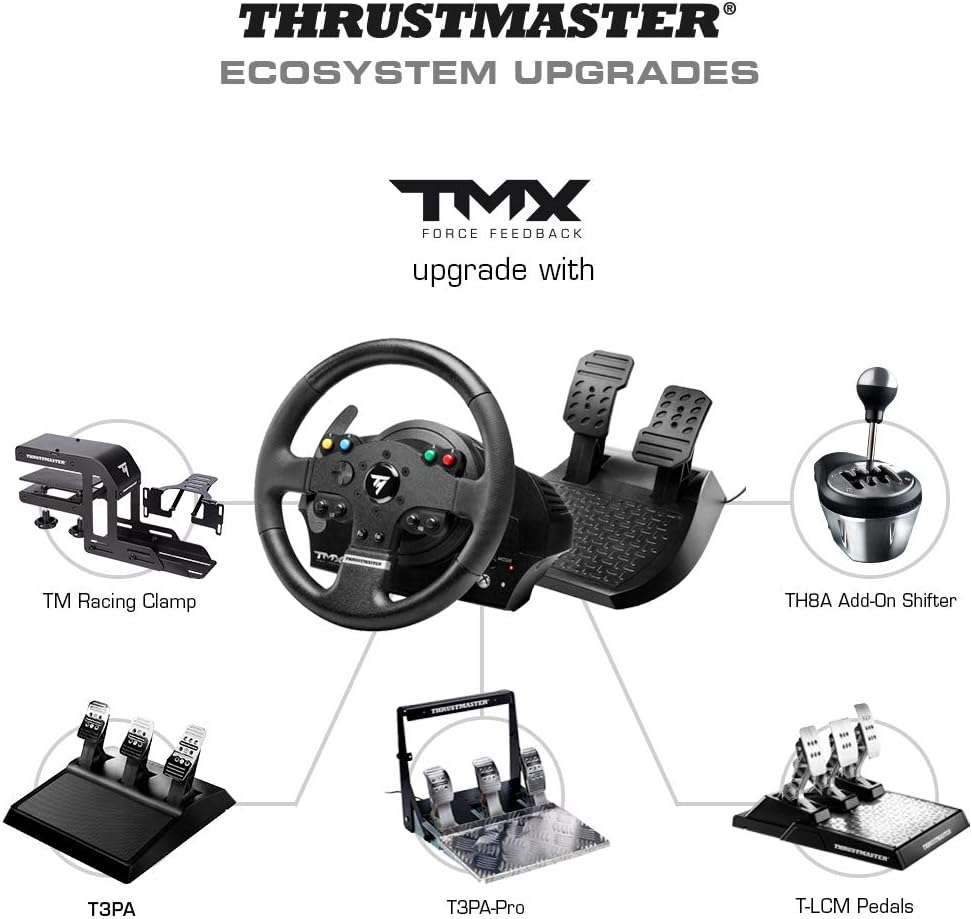 Thrustmaster TMX Racing Wheel with force feedback and racing pedals (Compatible with XBOX Series X/S, One, PC)