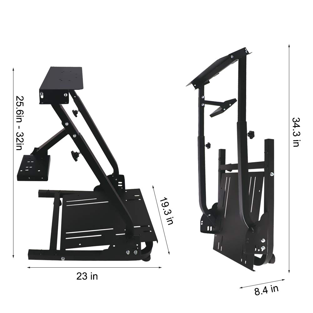 YXHARD Racing Wheel Stand, Height Adjustable  Foldable Steering Wheel Stand Compatible with Logitech G25,G27,G29,G920 Gaming Cockpit