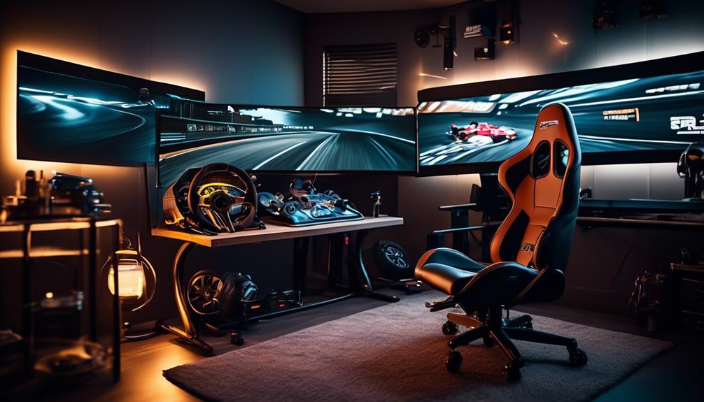 sim racing setup small space