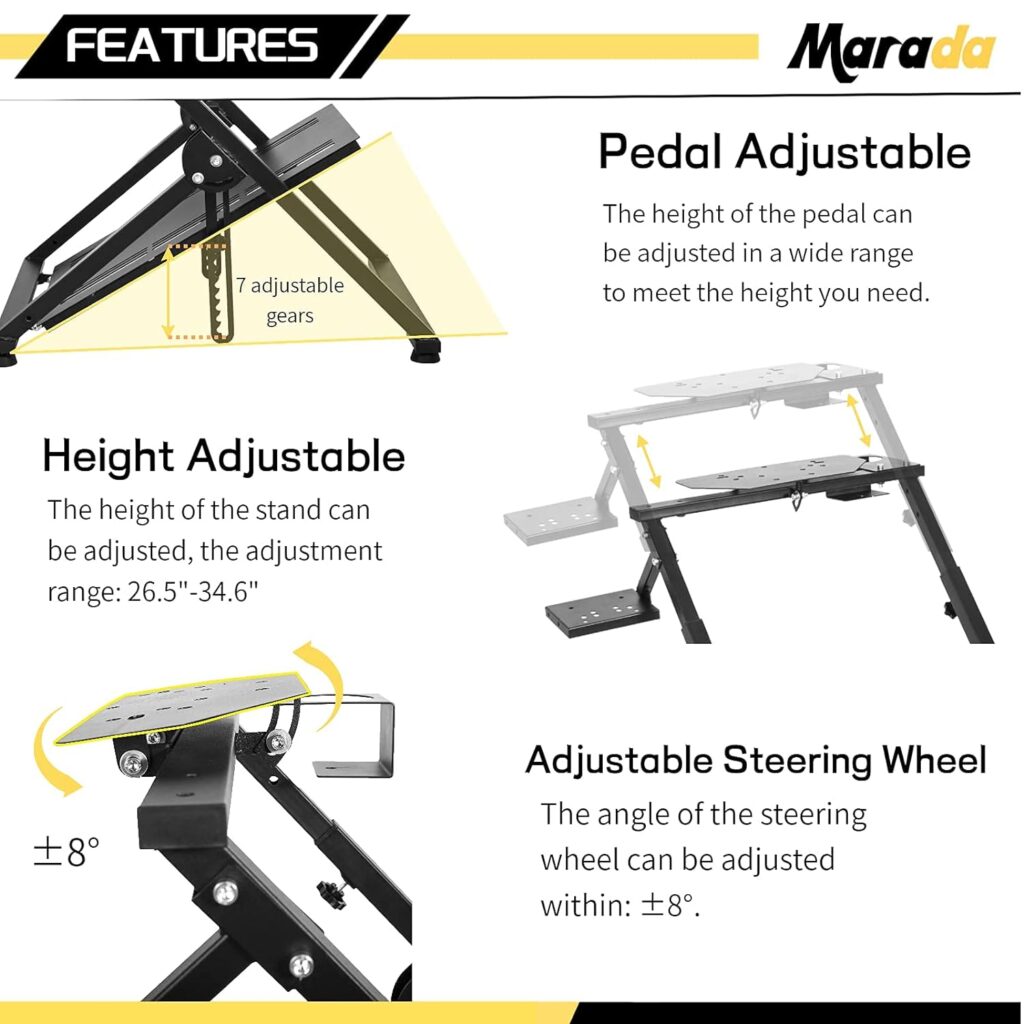 Marada Racing Steering Wheel Stand X Simulator Frame Review